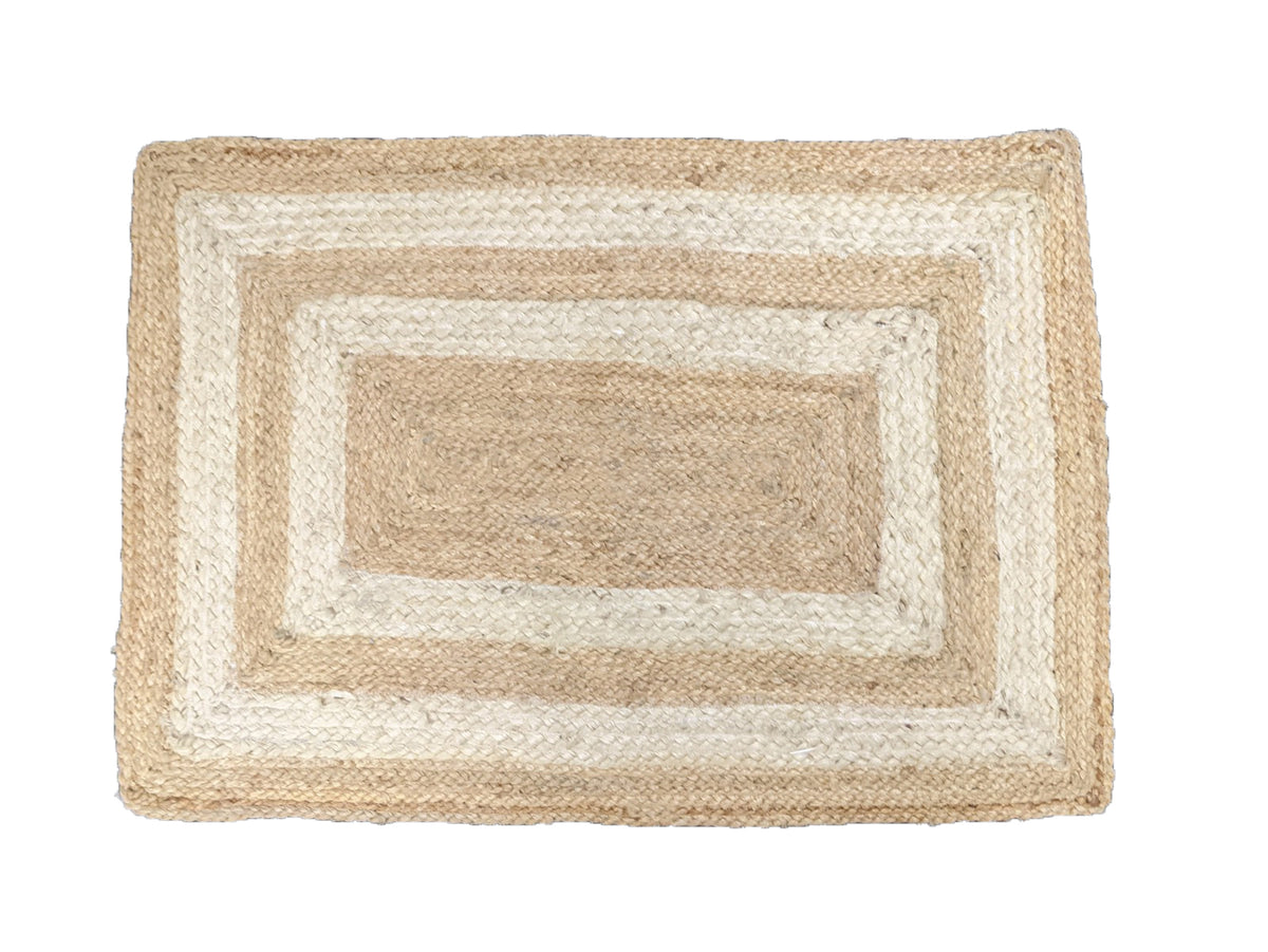 Athena Border Jute Rug 90 x 60cm