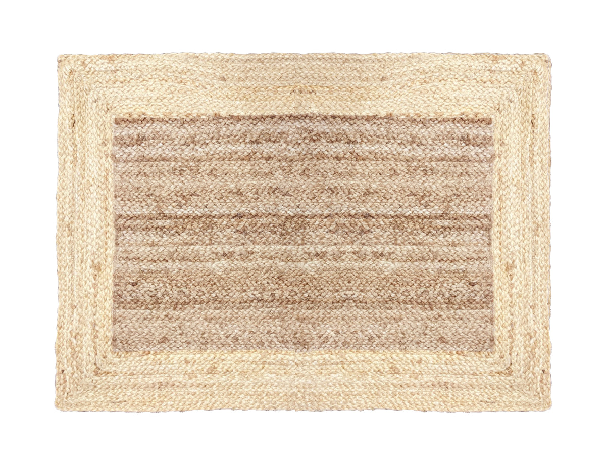 Border Joint Rug Jasmine Border Jute Rug 90 x 60cm