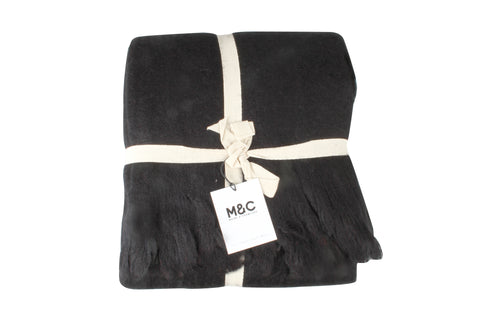 Maci Super Plush Throw Black