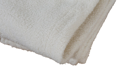 160cm White Boucle Blanket/Throw