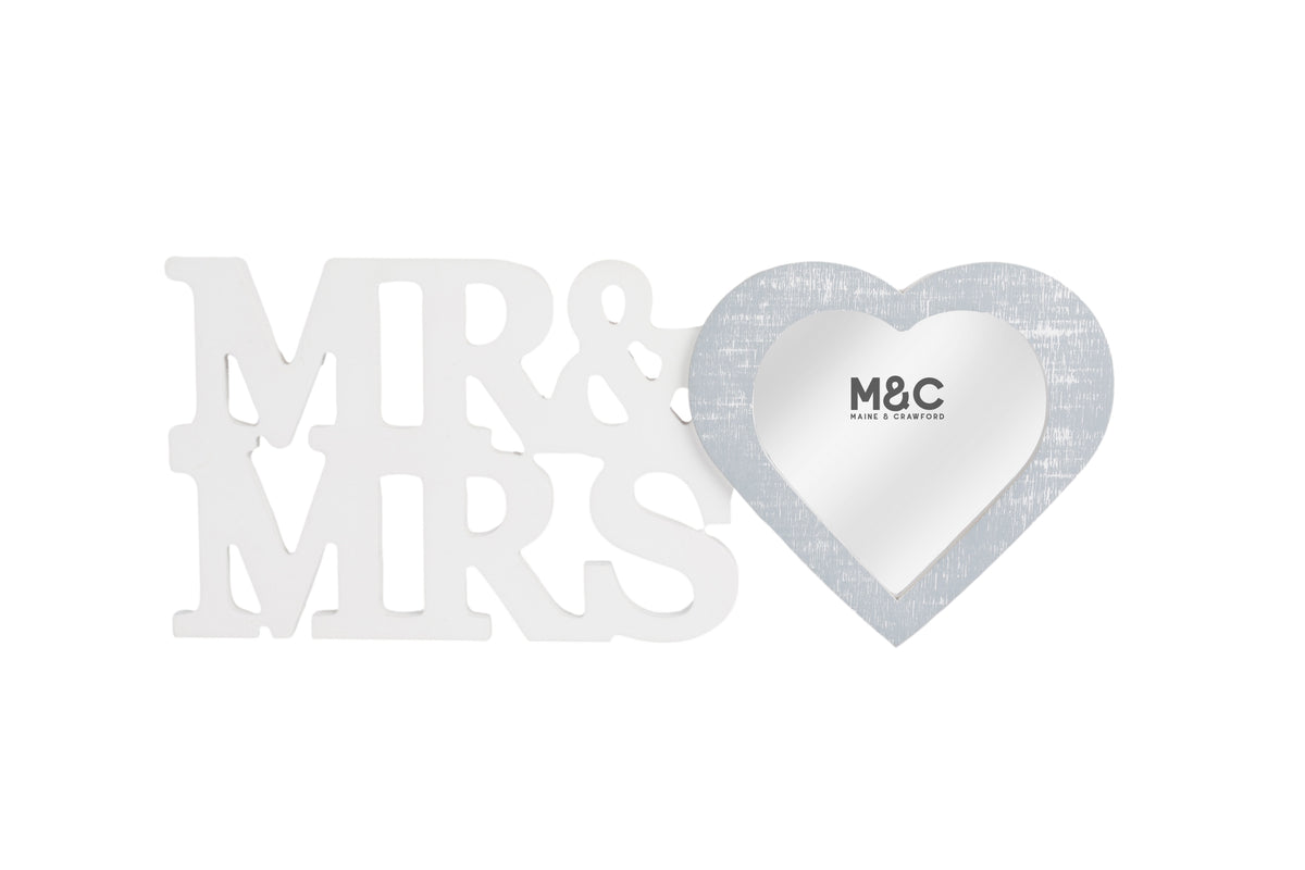 Mr & Mrs Photo Frame 29X12cm