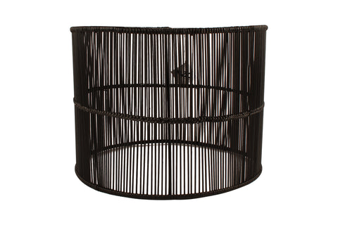 Rhapsody Rattan Pendant Lampshade 40 x 30cm Black