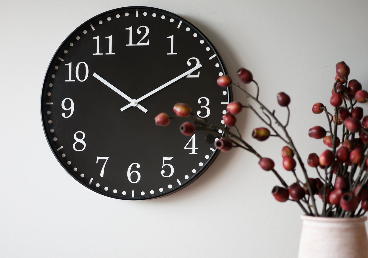 Minimalist Acton Clock Black – Stylish Design for Australian Interiors