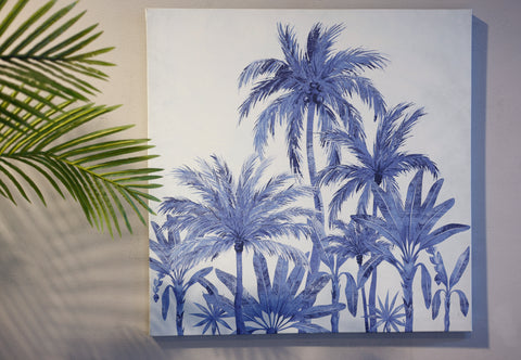 Harvey Palm Paradise Print Stretched Canvas 80 x 80cm