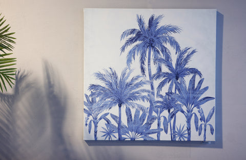 Harvey Palm Paradise Print Stretched Canvas 80 x 80cm