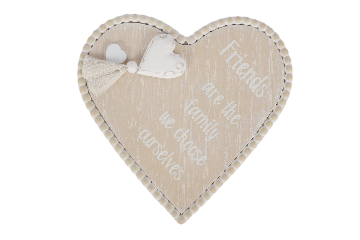 Friends Heart Shaped Plaque