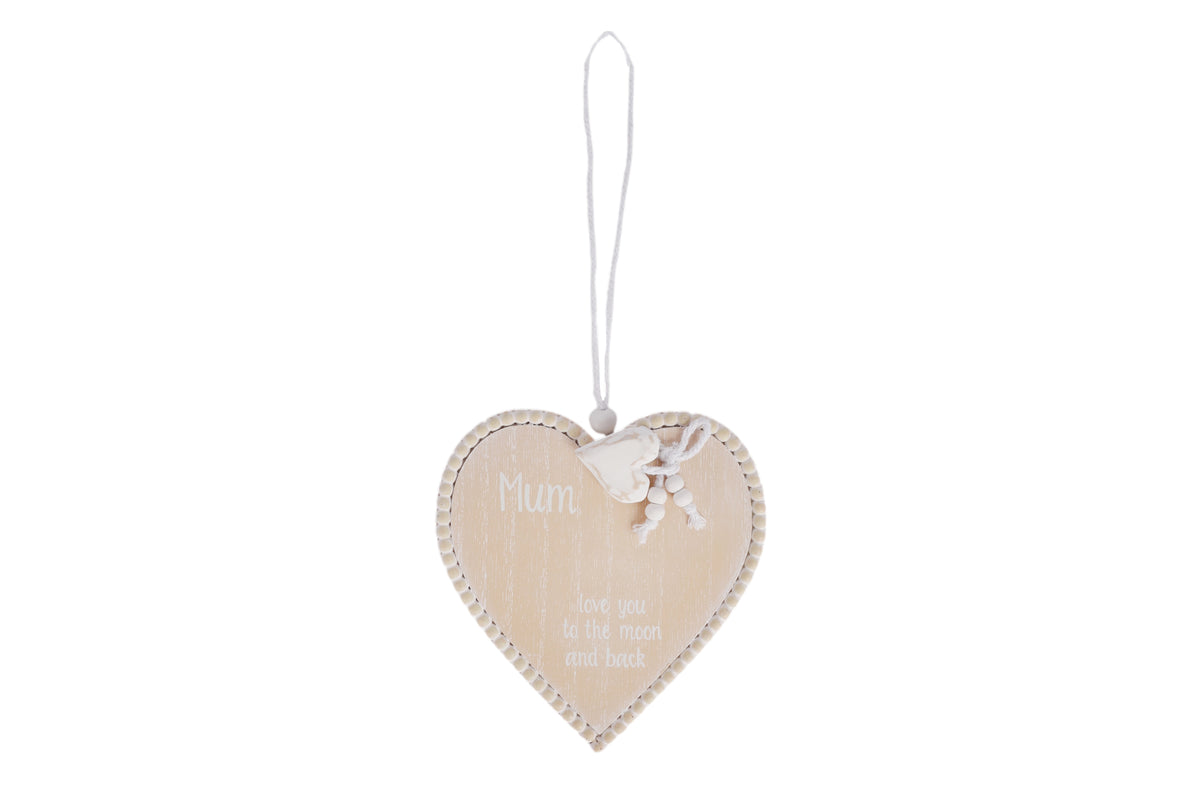 Mum Heart Shaped Hanging Plaque