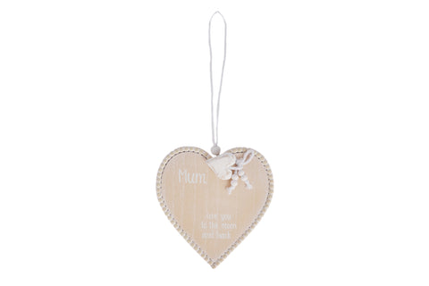 Mum Heart Shaped Hanging Plaque