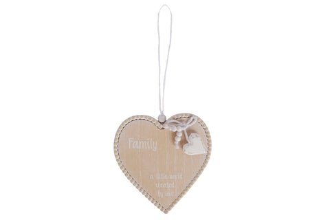 Family Heart Shaped Hanging Plaque