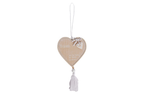 Friends Heart Shaped Hanging Plaque with Tassel
