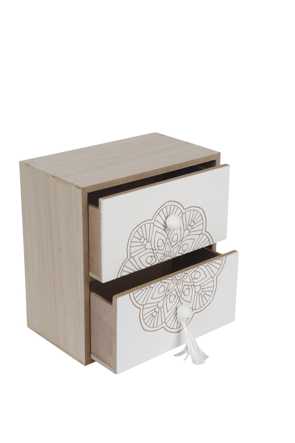 2 Drawer Storage Box with Tassel