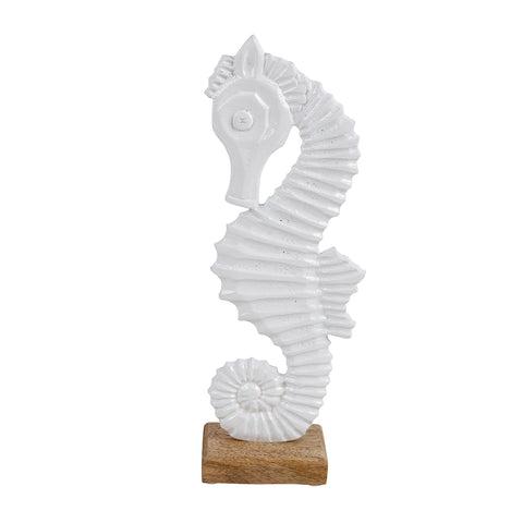 Sea Horse Metal Wooden Ornament 32 x 12 x 5cm