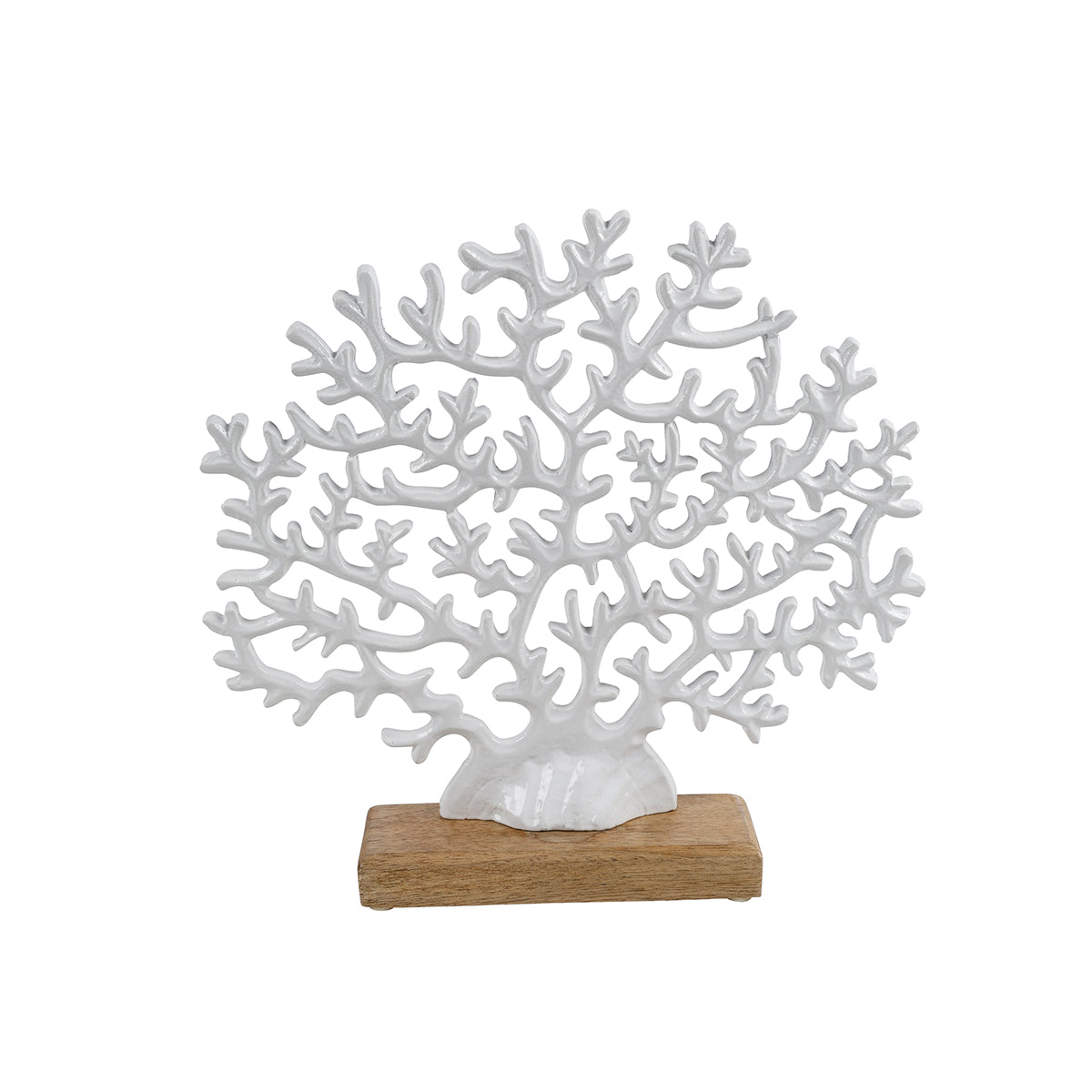 Fan Coral Metal Wooden Ornament 30 x 29 x 5cm