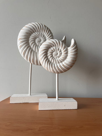 Decorative Wooden Conch Shell on Stand 36cm - 7 Seas Range