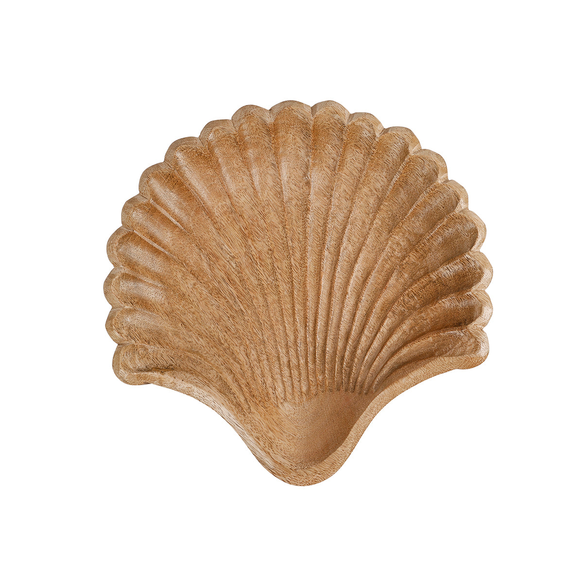 Elegant 25cm Wooden Seashell Tray