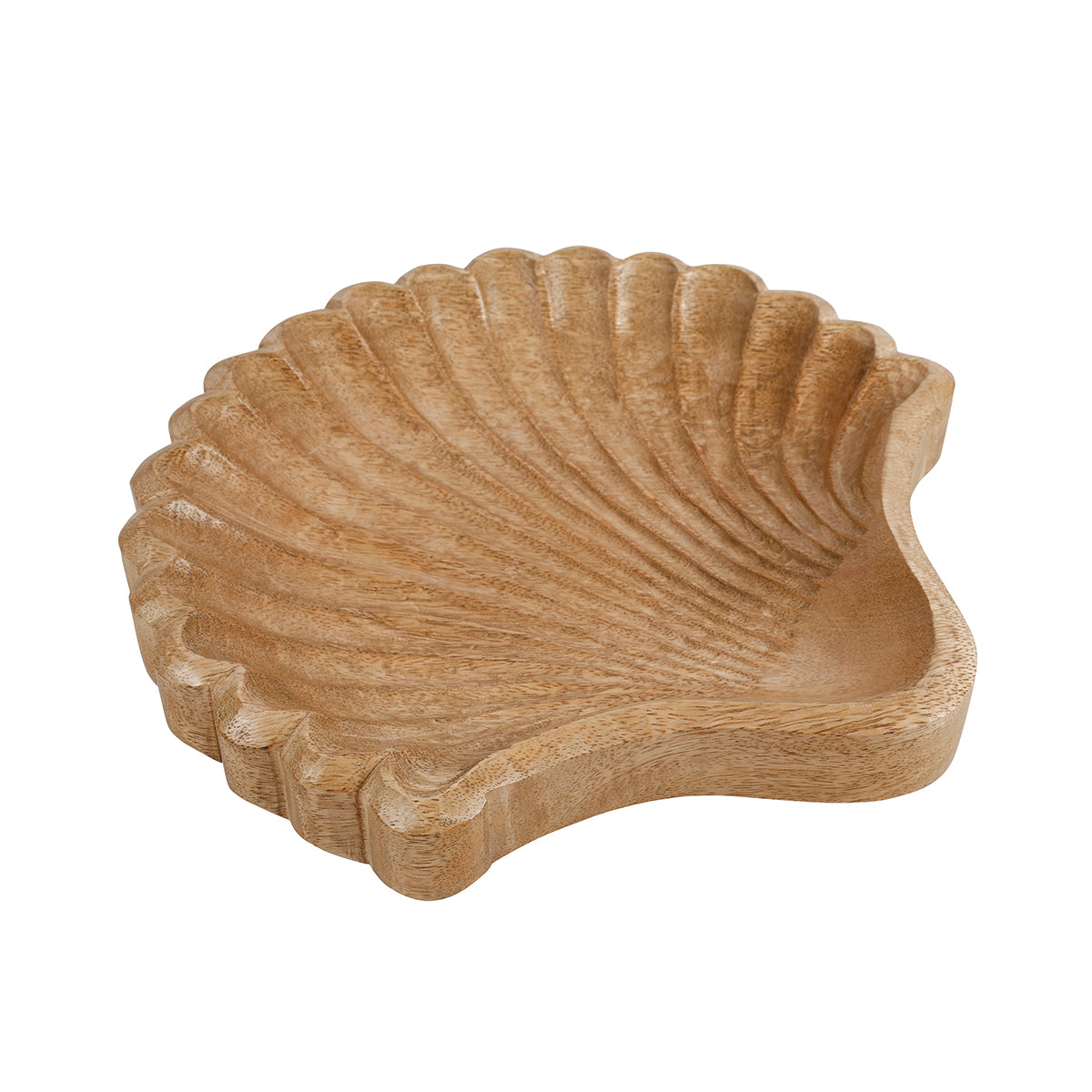 Wooden 25cm Seashell Tray