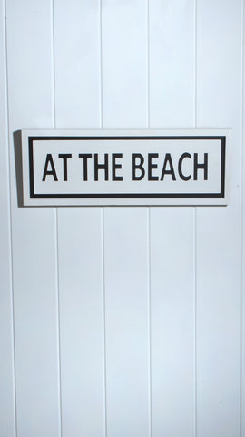 Hume Wood At The Beach Sign