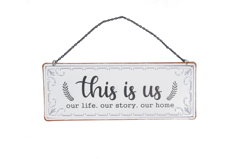 THIS IS US METAL HANING PLAQUE 37CM