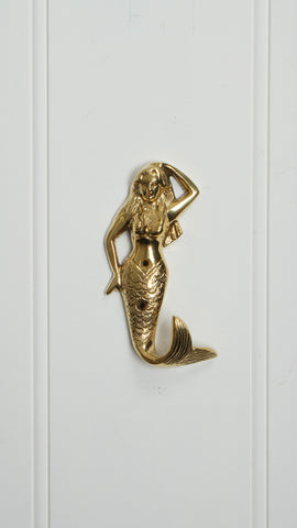 Belize Brass Mermiad Wall Hook