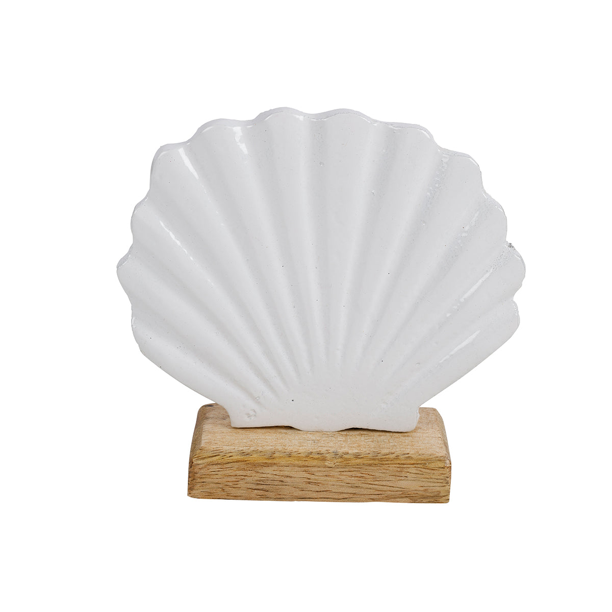 Seashell Metal Wooden Ornament 13 x 12.5 x 5cm