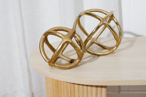 Gold Plated Decor Sphere 17 x 17 x 17cm