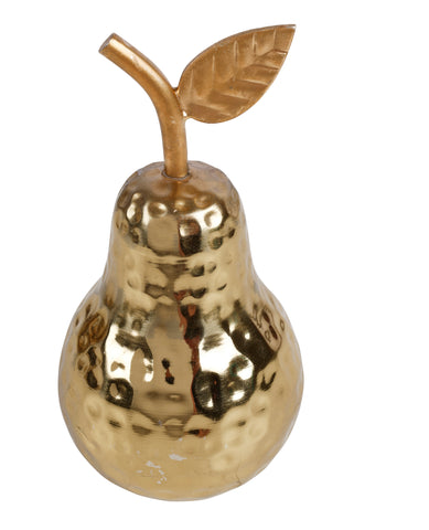 Gold Pear Decor 17 x 10 x 10cm