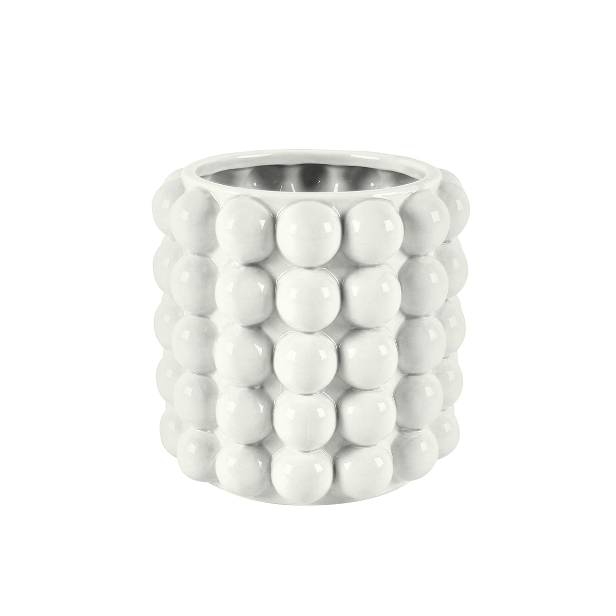 Agapi Bubble Form Pot 14 x 14 x 13 cm - Stylish ceramic pot featuring a unique bubble design, perfect for indoor plants and home decor.