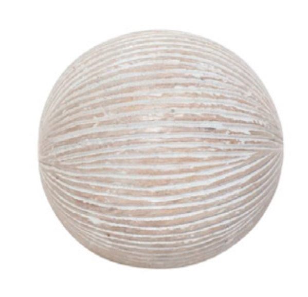 Cyrus Decorative Wooden Sphere 8cm - Light Natural