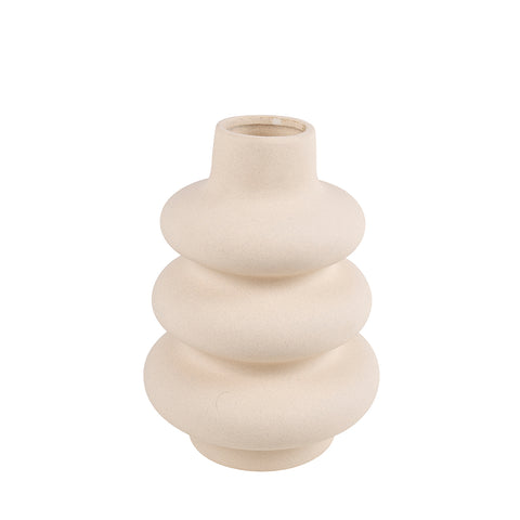 Azina Ceramic Vase Cream 19 x 15 x 15cm