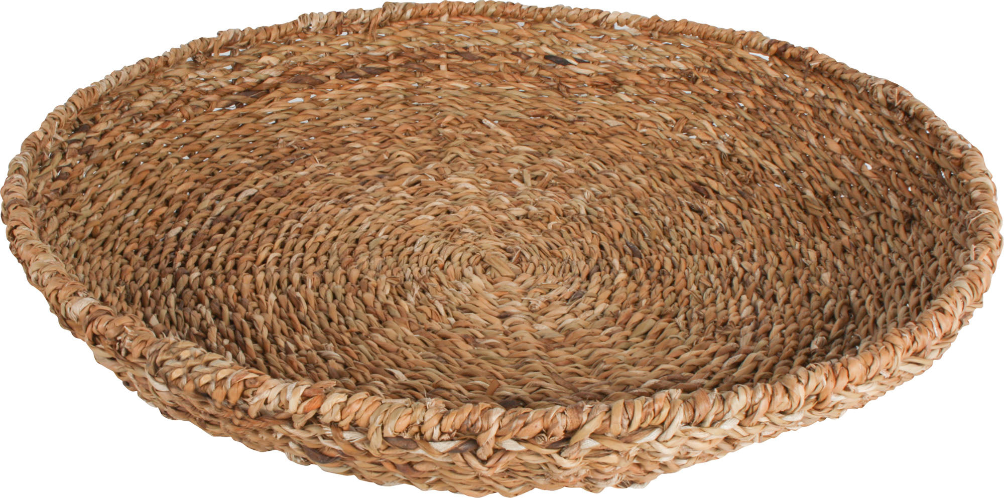 Shop Fraser Seagrass Round Tray With Iron Frame