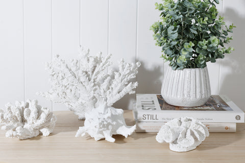 Coral Resin Ornaments White 31 x 27 x 23cm