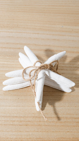 Resin Starfish White 3Pk 13 x 13 x 6cm