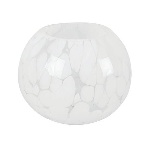 Mia Marble Round Glass Vase 12 x 10cm