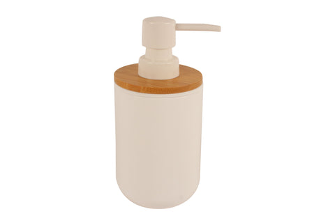 Soap Dispenser with Bamboo Black or White 17 x 7cm