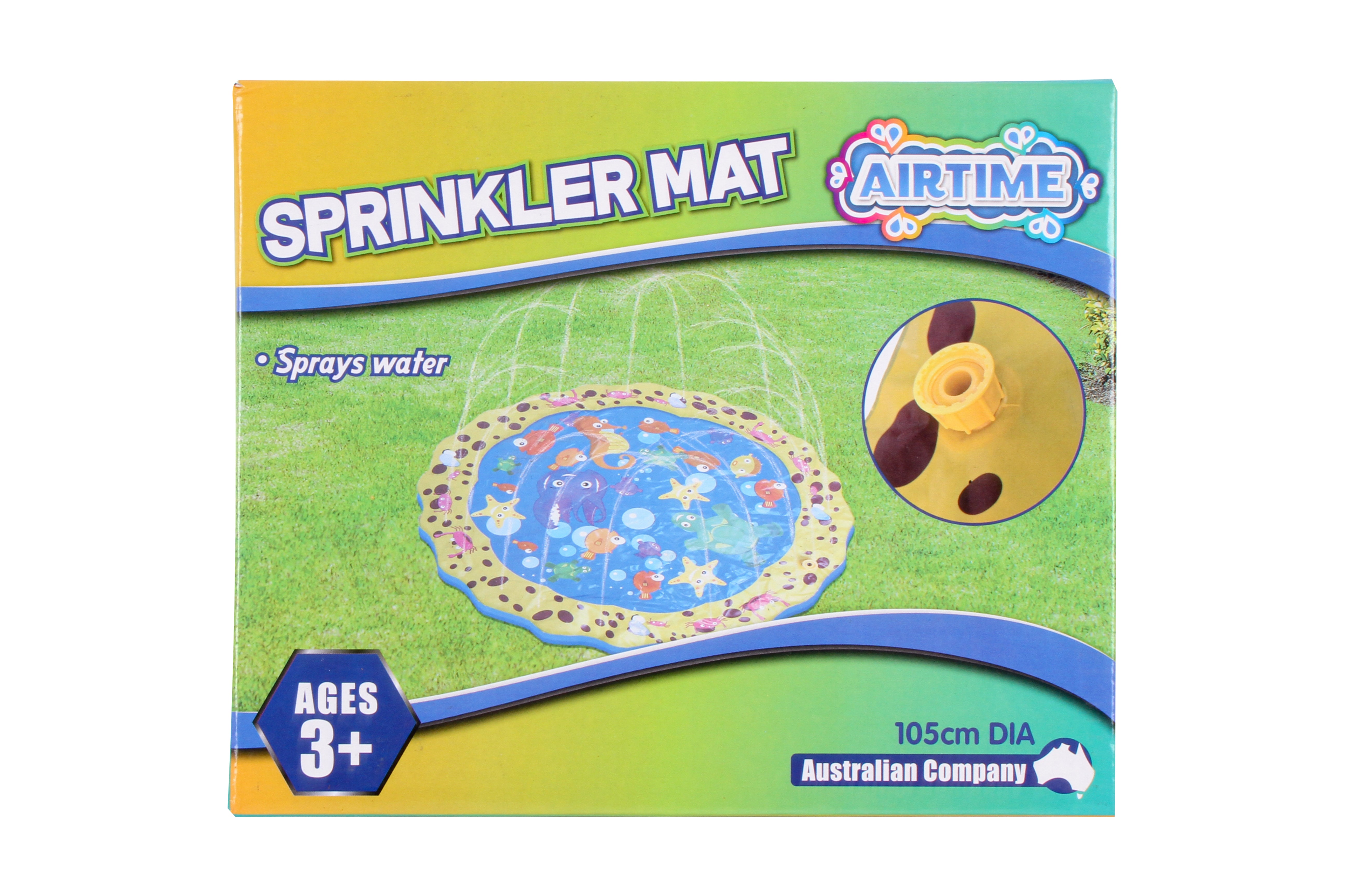 AirTime™ Sprinkler Mat Sea Theme includes Hose Connection 105cm 