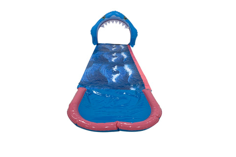 AirTime™ Shark Slip and Slide Water Game 4m, Sprays Water, Connects to Hose Ages 5-14yrs