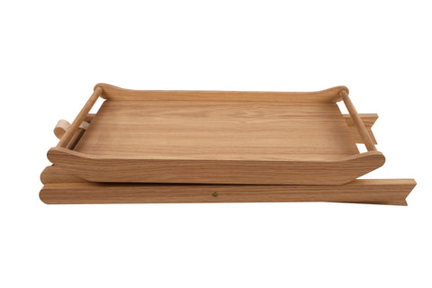 Chay Ash Wood Serving Tray With Legs