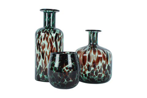 Arlo Emerald Leopard Vase H13 x D12cm