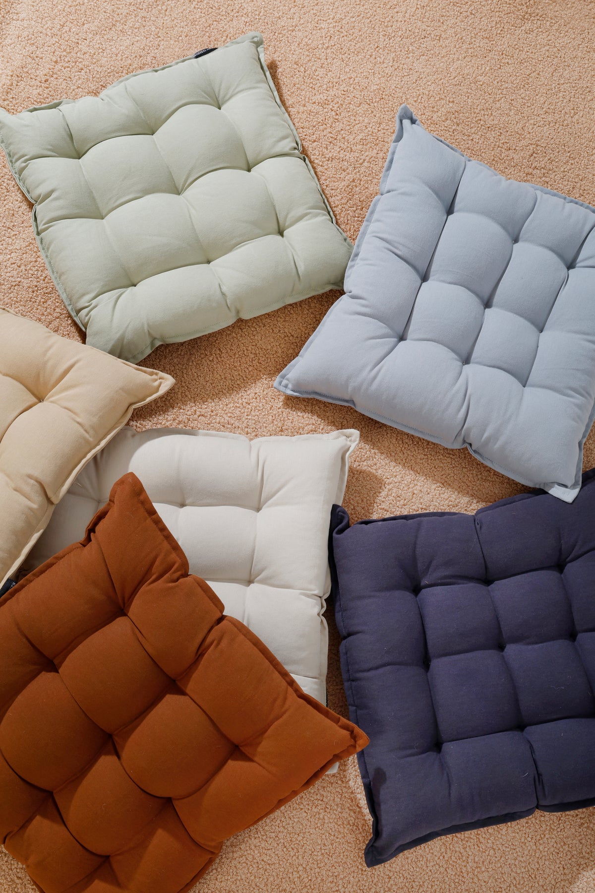 40cm Sage Seat Cushion With Ties