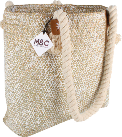 M&C™ Haven Straw Bag with Rope Handle 41cm