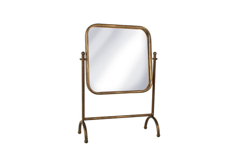 Nova Hinged Mirror Antique Brass 42 x 30 x 12cm