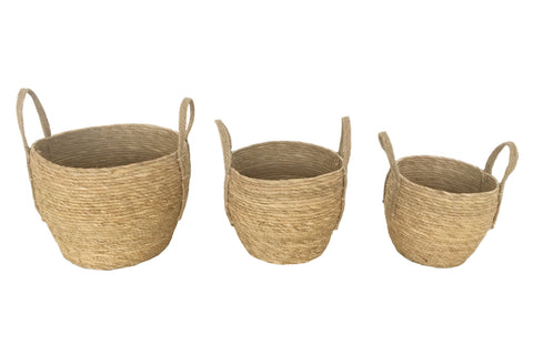 ROPA SET OF 3 ROPE BULB BASKETS