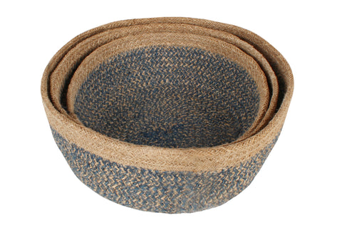 Bicheno Set Of 3 Jute Round Bowls