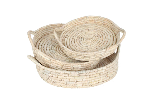 Shop Online Set of 3 Round Tray Kans Grass - Maine and Crawford