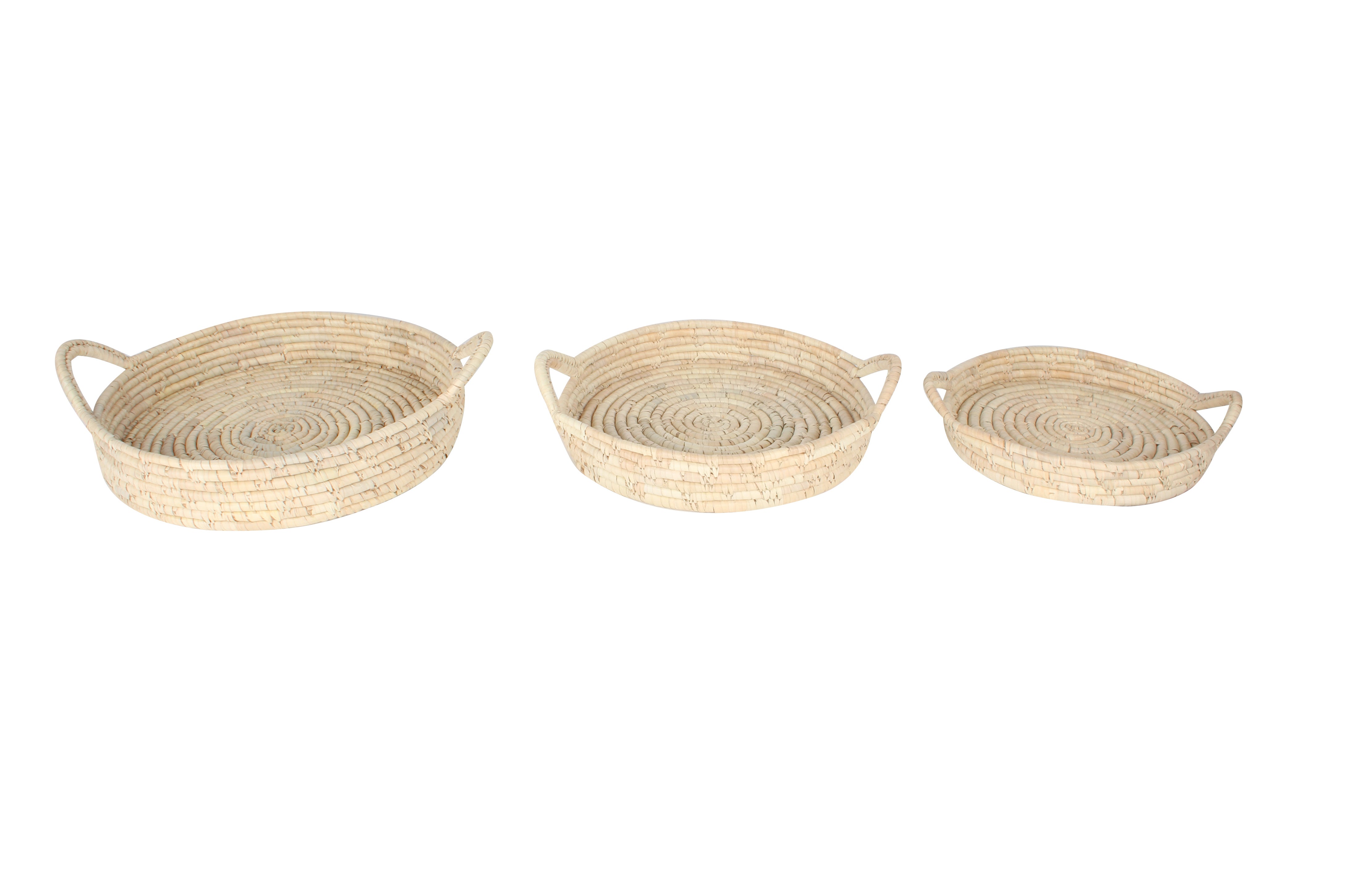 Shop Online Set of 3 Round Tray Kans Grass - Maine and Crawford