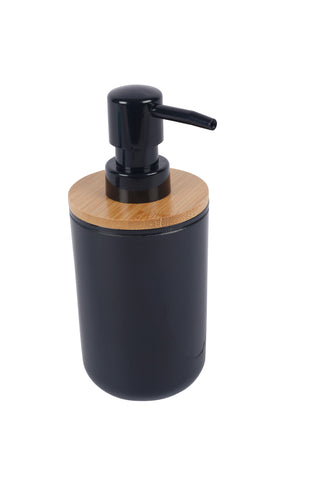 Soap Dispenser with Bamboo Black or White 17 x 7cm