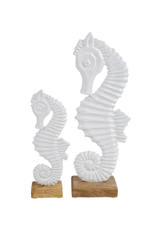 Sea Horse Metal Wooden Ornament 21 x 8 x 4cm