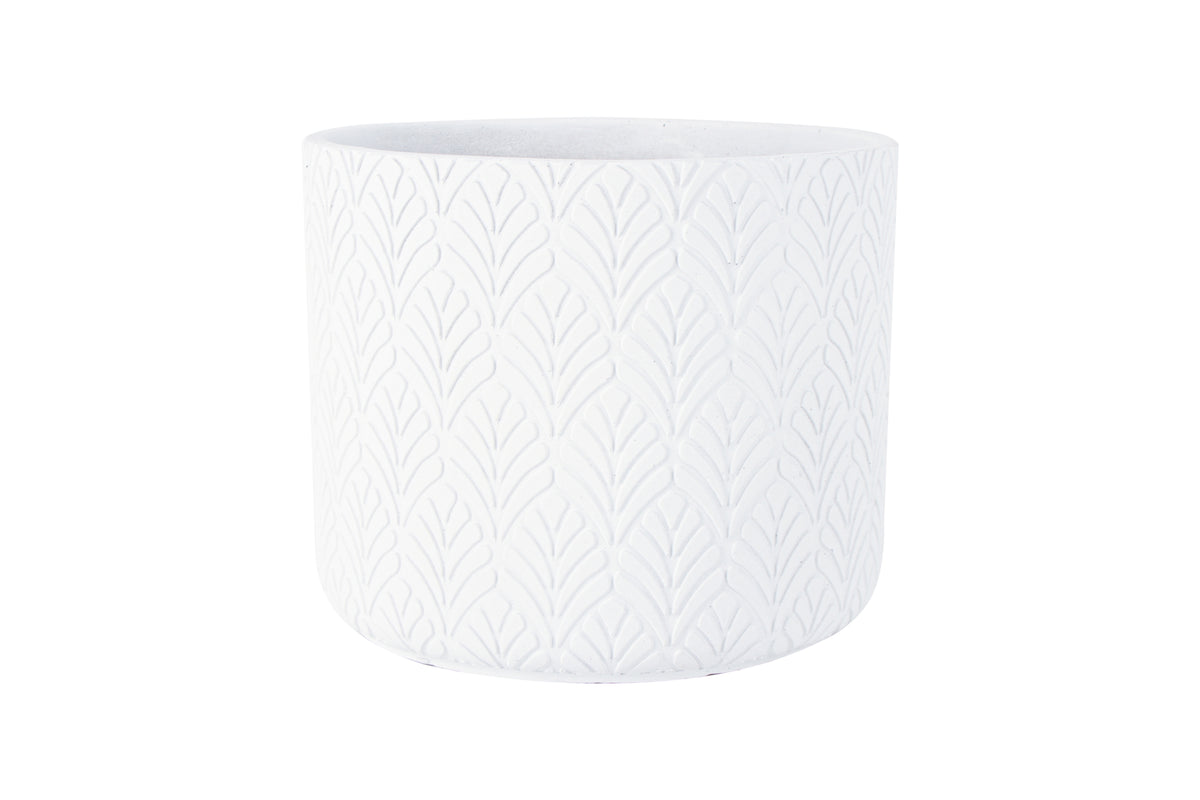 Siaban Concrete Planter Pot White No Holes 26 x 26 x 22cm